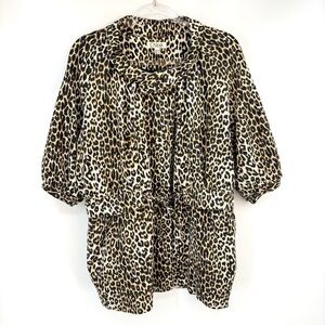 Chloe Leopard Print Coat Size 8 Y2K Animal‎ Print Glam Baddie